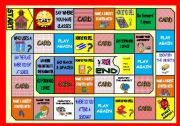 English Worksheet: School_Dice_Boardgame