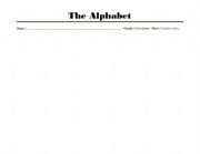 English worksheet: The alphabet I
