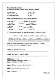 English Worksheet: grammar exercises