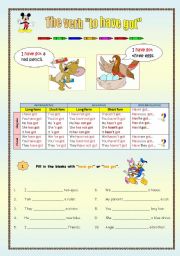 English Worksheet: The verb to have got