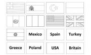 English worksheet: Countries and nationalities memory game
