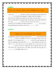 English worksheet: GAP FILLING