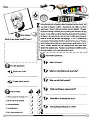 English Worksheet: RC Series Famous People Edition_14 Picasso (Fully Editable) 