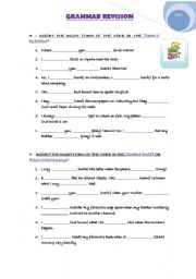 English Worksheet: GRAMMAR REVISION