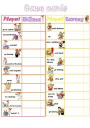 English Worksheet: Boargame Flinstones cards (part 2)