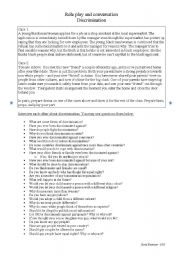 English Worksheet: Discrimination