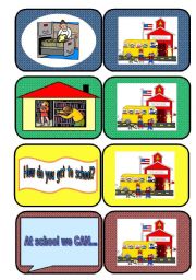 English Worksheet: Dice BoardGame Cards 3 - School