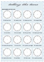 English Worksheet: time