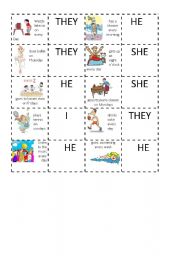 English Worksheet: Simple Present domino 1