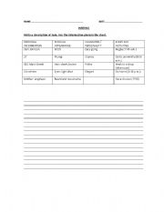 English worksheet: Writing- Sams routine