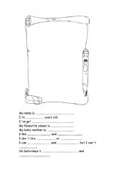 English Worksheet: Introductory lesson