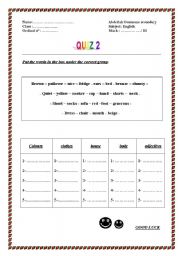 English Worksheet: quiz