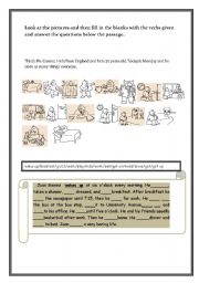 English Worksheet: Dailly Routines