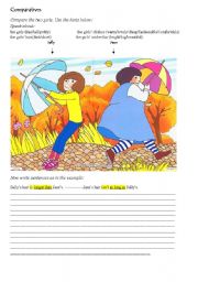 English Worksheet: Comparatives