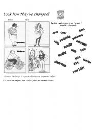 English worksheet: Look how theyve changed!