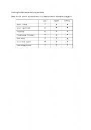 English worksheet: Practicing the third person and using auxiliaries.