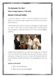 English worksheet: The Blackadder the Third. Episode 3