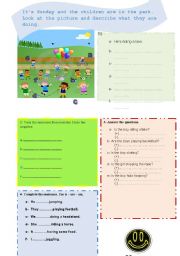 English Worksheet: present ontinuous
