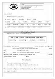 English Worksheet: English test - review