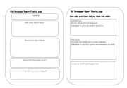 English Worksheet: Newspaper Planner