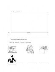 English worksheet: School