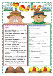 English Worksheet: Tasks