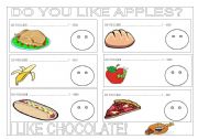English Worksheet: Do you like apples? Food (2/2)