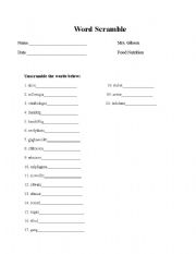 English Worksheet: cake methods
