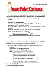 present perfect continuous