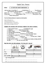 English Worksheet: Final test for adults