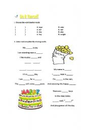 English worksheet: A Series of Phonics Printables Unit 6 (2)