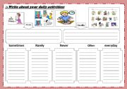 English Worksheet: daily activities