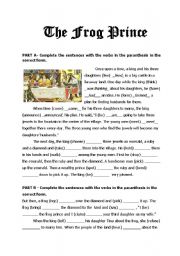 English Worksheet: THE FROG PRINCE 