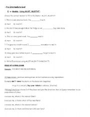 English worksheet: modals