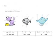 English Worksheet: animal aktivities