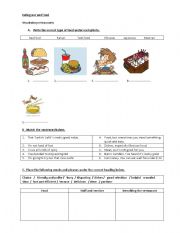 English Worksheet: EATING OUT AND FOOD