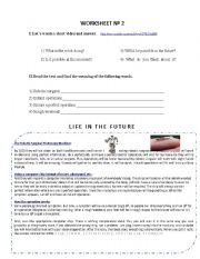 English Worksheet: Video about Future