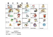 English Worksheet: Daily Routines (Bingo Cards)