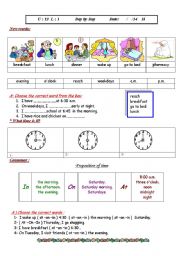 English Worksheet: Day by Day