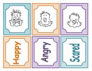 English Worksheet: Memory game about feelings