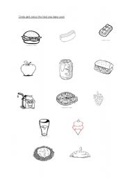 English Worksheet: food