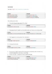 English worksheet: The Passive