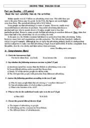 English Worksheet: advertising