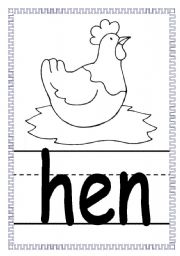 English Worksheet: farm animals spelling cards