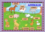 English Worksheet: animals poster