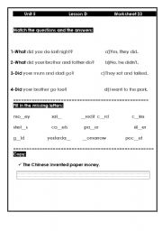 English worksheet: PAST SIMPLE