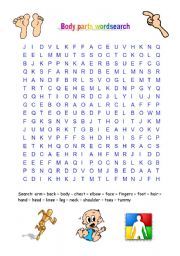 body and head wordsearch