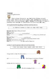 English worksheet: LANGUAGE EXERCISES