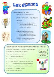 English Worksheet: THE GERUND