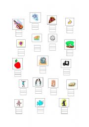 English worksheet: Pictures and Letters I